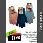 Sõrmkindad
Priority (naistele)
One Size 1tk


