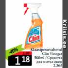 Allahindlus - Klaasipesuvahend
Clin Vinegar
500ml 
