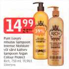 Allahindlus - Pure Luxury niisutav šampoon Intense Moisture või värvi kaitsev šampoon Argan Colour Protect