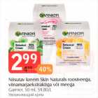 Nisutav kreem Skin Naturals roosiveega, viinamarjaekstraktiga või meega