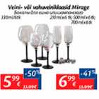Veini- või vahuveiniklaasid Mirage
