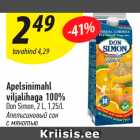 Allahindlus - Apelsinimahl
viljalihaga 100%