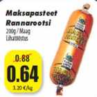 Allahindlus - Maksapasteet
Rannarootsi
200g / Maag
Lihatööstus