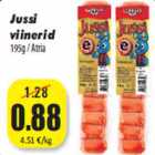Магазин:Grossi,Скидка:Сосиски Jussi
195 г / Atria