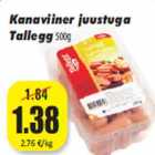 Магазин:Grossi,Скидка:Куриные сосиски с сыром
Tallegg 500 г