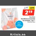 Purrrfect
NutriBalance kassisööt
No hairballs, 1 kg***
