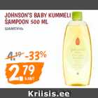 Allahindlus - JOHNSON’S BABY KUMMELI 
ŠAMPOON 500 ML 