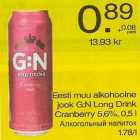 Allahindlus - Eesti muu alkohoolne jook GN Long Drink Cranberry