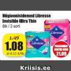 Hügieenisidemed Libresse Invisible Ultra Thin