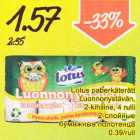 Lotus paberkäterätt Luonnonystävän, 2-kihiline, 4 rulli