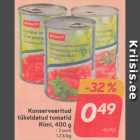 Магазин:Hüper Rimi, Rimi, Mini Rimi,Скидка:Консервированные нарезанные помидоры Rimi, 400 г