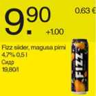 Alkohol - Fizz siider, magusa pirni