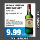 Allahindlus - IIRIMAA JAMESON
IRISH WHISKEY 