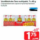 Vanillikohuke Tere multipakk, 7 x 43 g
