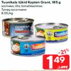 Tuunikala tükid Kapten Grant, 185 g

