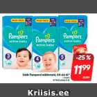 Магазин:Hüper Rimi, Rimi, Mini Rimi,Скидка:Выбор
  Подгузников Pampers, 44-66 шт. *