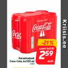 Магазин:Hüper Rimi,Скидка:Безалкогольный напиток
Coca-Cola, 6x330 мл