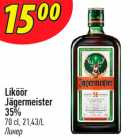 Allahindlus - Liköör
Jägermeister
35%