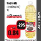Allahindlus - Rapsiõli
(eestimaine)
1L