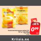 Allahindlus - Konserveeritud ananass mahlas ICA,
567 g / neto 340 g
