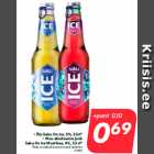 Alkohol - • Õlu Saku On Ice, 5%, 33cl*
• Muu alkohoolne jook
Saku On Ice Mustikas, 4%, 33 cl*