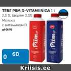 Allahindlus - TERE PIIM D-VITAMIINIGA 1 L