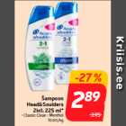 Allahindlus - Šampoon
Head&Soulders
2in1, 225 ml*