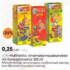 Allahindlus - Multinektar, vinamarja-maasikanektar või õuna- pirninektar 200 ml