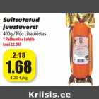 Suitsutatud
juustuvorst
400g / Nõo Lihatööstus