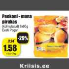 Allahindlus - Peekoni - muna
pirukas
(külmutatud) 6x65g
Eesti Pagar