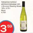Saksamaa kaitstud päritolunimetusega vein J.Brunner Reisling Mosel