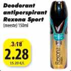 Deodorant antiperspirant Rexona Sport (meeste) 150 ml