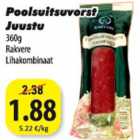 Полукопченая колбаса Juustu