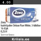 Allahindlus - Zewa tualettpaber Deluxe Pure White, 3-kihiline
16 rl/pk