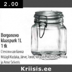 Borgonovo klaaspurk 1L