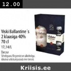 Viski Ballantine's 2 klaasiga 40% 70 cl