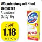 Allahindlus - WC puhastusgeeli ribad
Domestos
