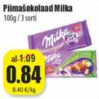 Allahindlus - Piimašokolaad Milka
100g / 3 sorti