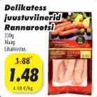Деликатесы сосиски с сыром Rannarootsi