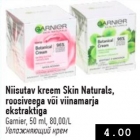 Allahindlus - Niisutav kreem Skin Naturals, roosiveega või viinamarja ekstraktiga