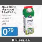 Allahindlus - ALMA KEEFIR TÄISPIIMAST 3,8 - 4,2%, 1 kg