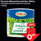 Noored väikesed herned Iska, 400 g
