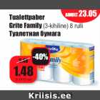 Allahindlus - Tualettpaber
Grite Family