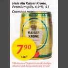 Allahindlus - Hele õlu Kaiser Krone, Premium pils, 4,9%, 5 l