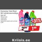 Allahindlus - Domestos Total Blast
WC katlakivieemaldaja,
