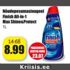 Allahindlus - Nõudepesumasinageel
Finish All-in-1
Max Shine&Protect
1L
