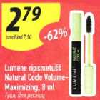 Lumene ripsmetušš Natural Code Volume-Maximizing, 8 ml