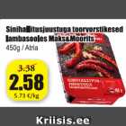Sinihallitusjuustuga toorvorstikesed lambasooles Maks&Moorits