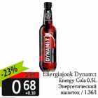 Energiajook Dynam:t
Energy Cola 0,5L
