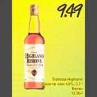 Allahindlus - Šotimaa Highland Reserve viski 40%,0,7 l